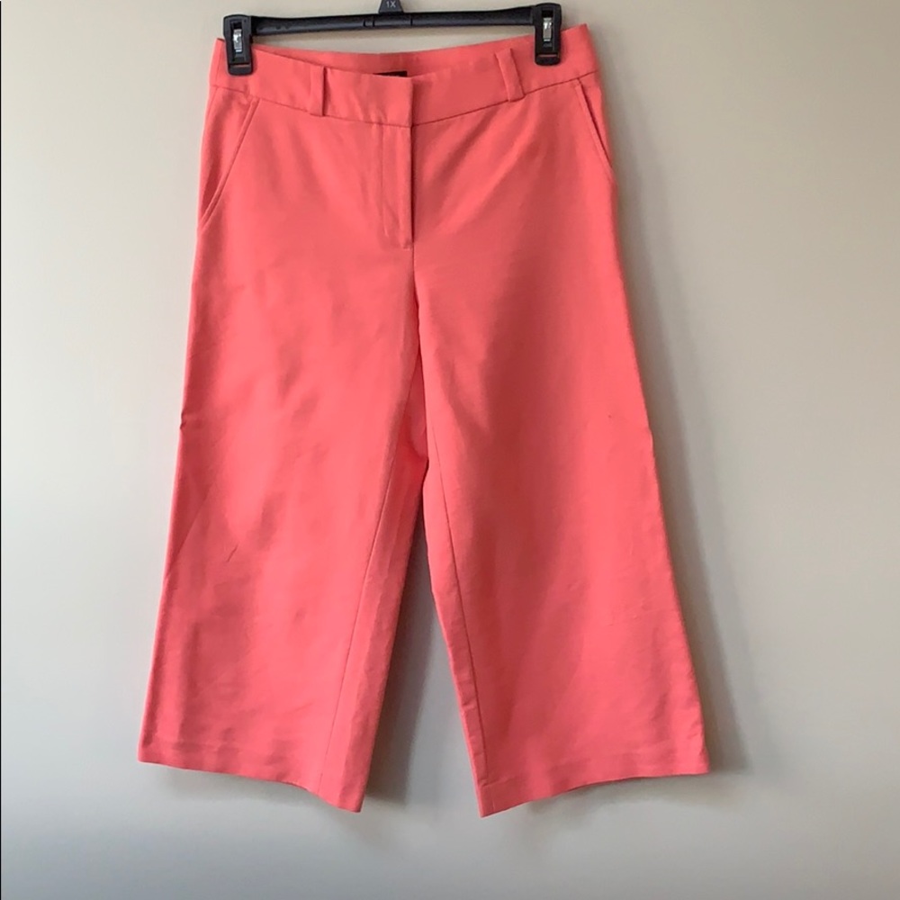 Salmon Cropped Wide Leg Pant